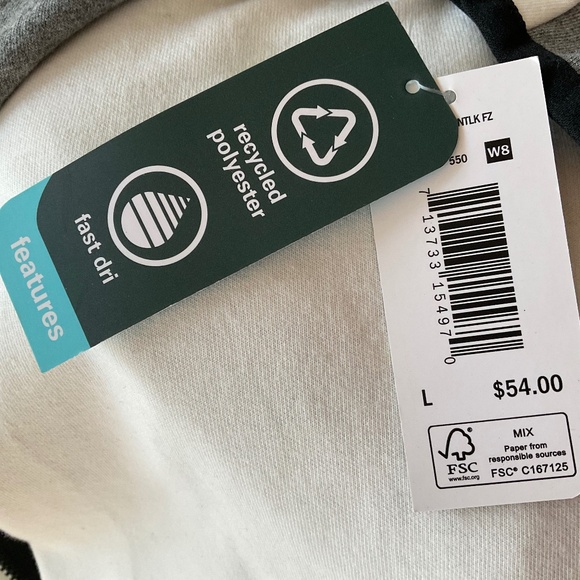 NWT athletic white jacket, large. - Picture 9 of 11